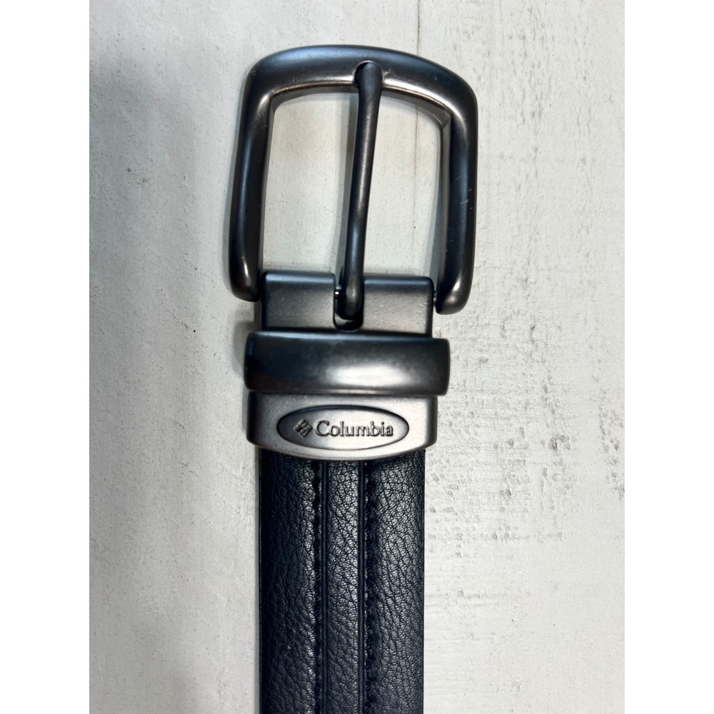 Columbia Mens Reversible Belt Black Brown XL 42-44 Gunmetal Buckle 11CO120Z18‎